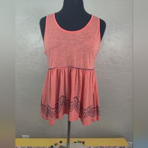 Taylor & Sage Pink Peplum Tank Top
